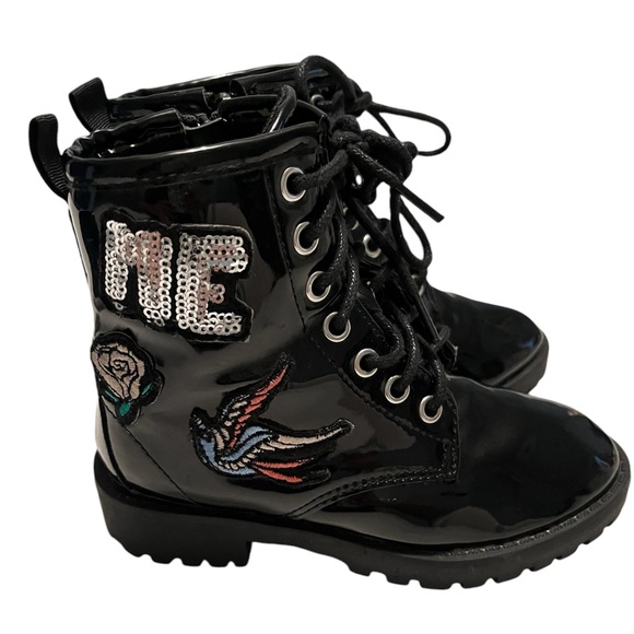 UNIONBAY Other - Patent Leather Patch Work Boots